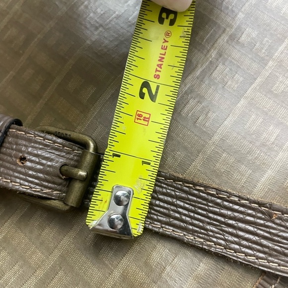 VINTAGE FENDI Zucchino Brown Monogram Coated Canvas Shoulder Messenger Bag - Picture 8 of 15